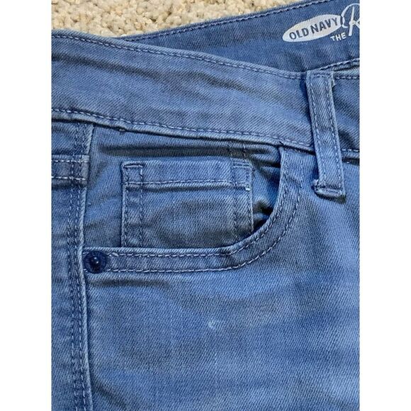 OLD NAVY Womens Jeans Sz 2 Regular Rock Star Mid Rise Skinny Light Blue Stretch - Picture 10 of 11